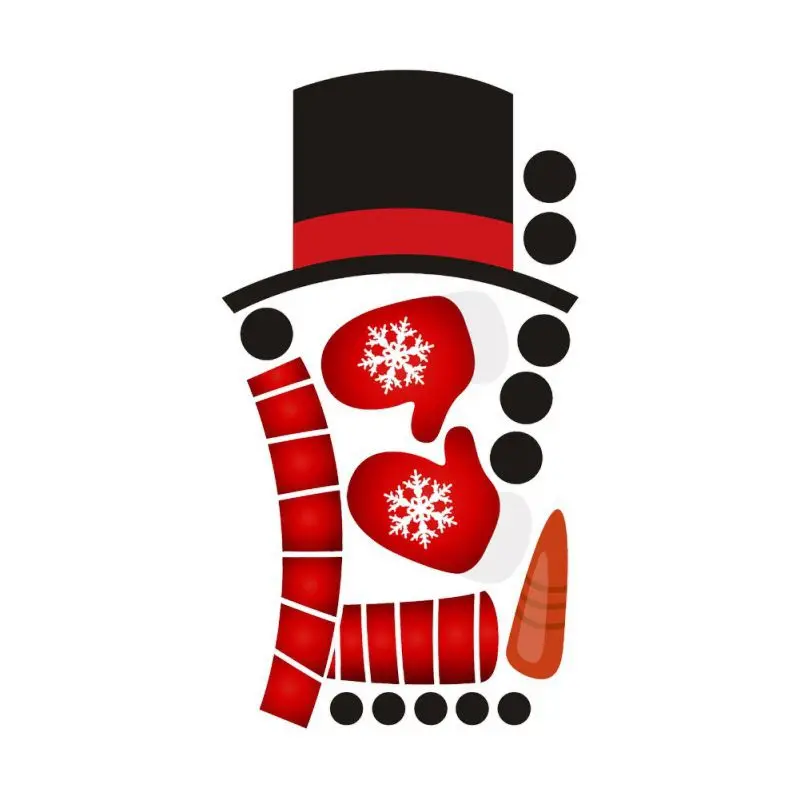 Crăciun PVC om de Zăpadă Frigider Autocolant Festivalul de Decor Acasă DIY.Autocolant De Perete.Ușă Detașabilă Picturi Murale