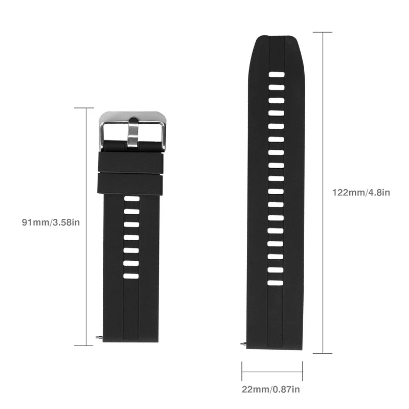 Curea Silicon 22mm Watchband Pentru Huawei Watch Gt 2e Gt 2 /Amazfit GTR 47mm /onoare Ceas Magic 2 46mm Pentru Samsung Galaxy Watch