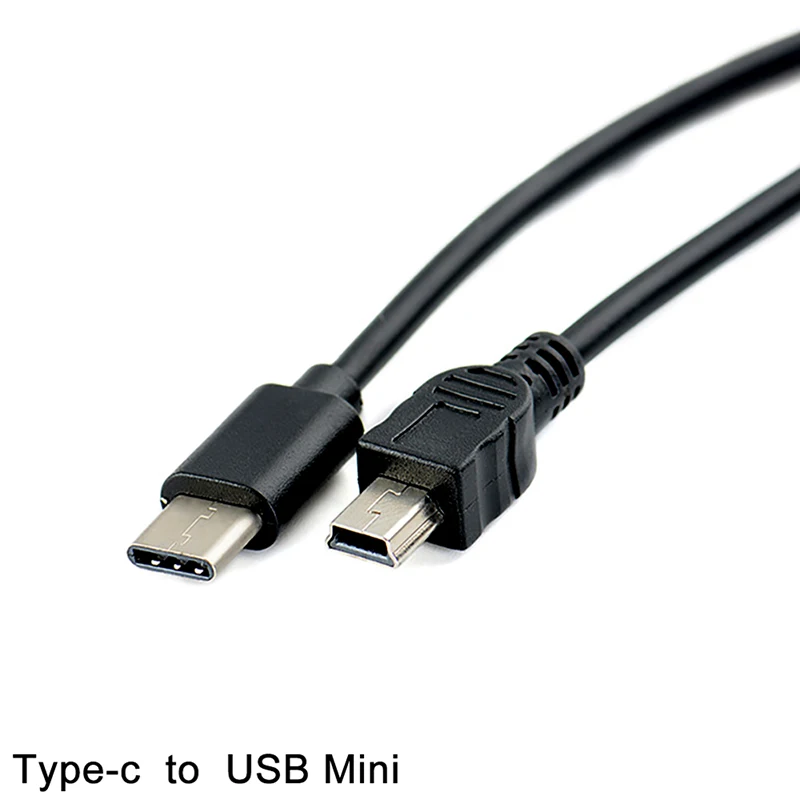 De vânzare la cald 1 buc USB Tip-c pentru Cablu USB Mini USB-C de sex Masculin la Mini-B Male Convertor Adaptor de Plumb Cablu de Date 30cm
