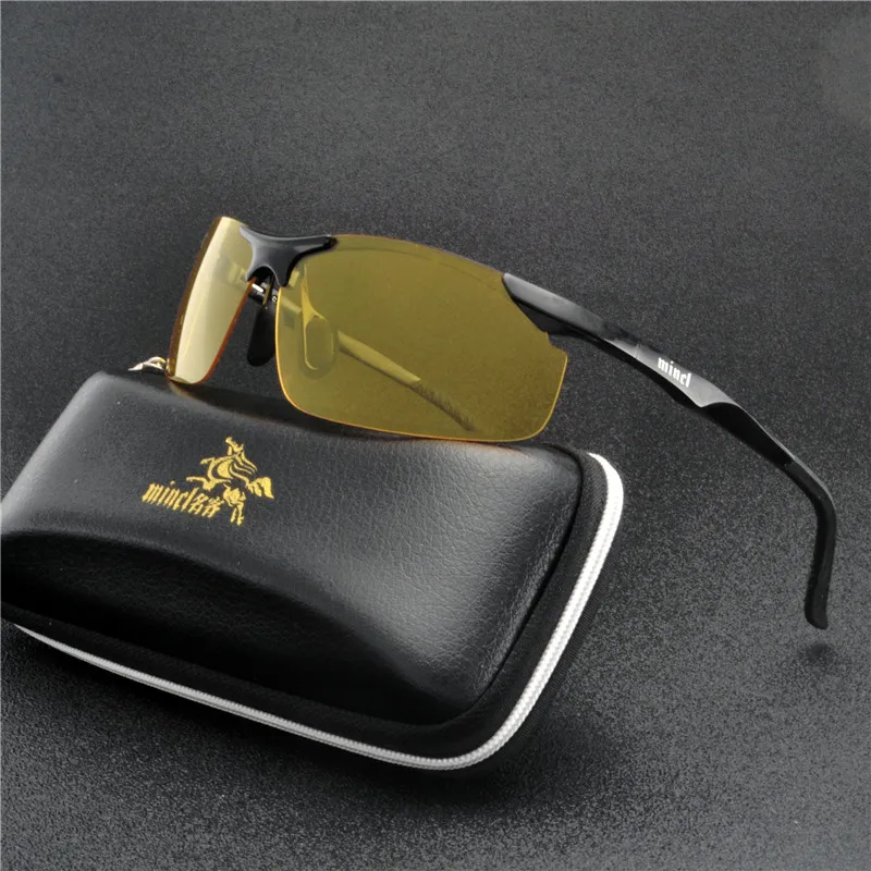 De Vânzare la cald bărbați aluminiu-magneziu conducătorii auto de noapte viziune ochelari de protecție anti-glare polarizer ochelari de soare Polarizat Ochelari de Conducere FML