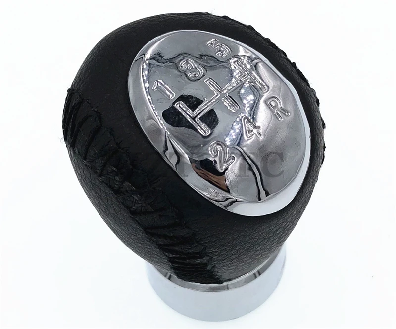 De înaltă Calitate Crom Negru 5 viteze din Piele de Viteze Manuala Stick Shift Knob Pentru Mazda 3 5 6 323 626 RX-8 Premavy MPV