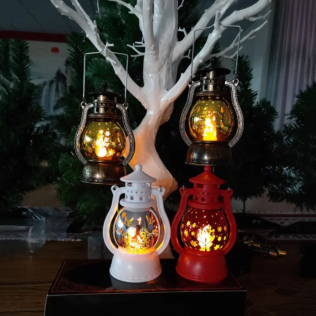 Decor De Crăciun De Vânt Lumină De Crăciun Creative De Imprimare Mici De Ulei Lampa Decor Laser Cal Mic De Lumină Pandantiv