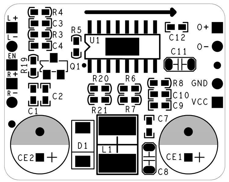 Digital Amplificator de Putere Placi AB / D Clasa 8W Mono HT8692 Diferențial de Intrare De 2,5-5,5 V Boost Reglabil