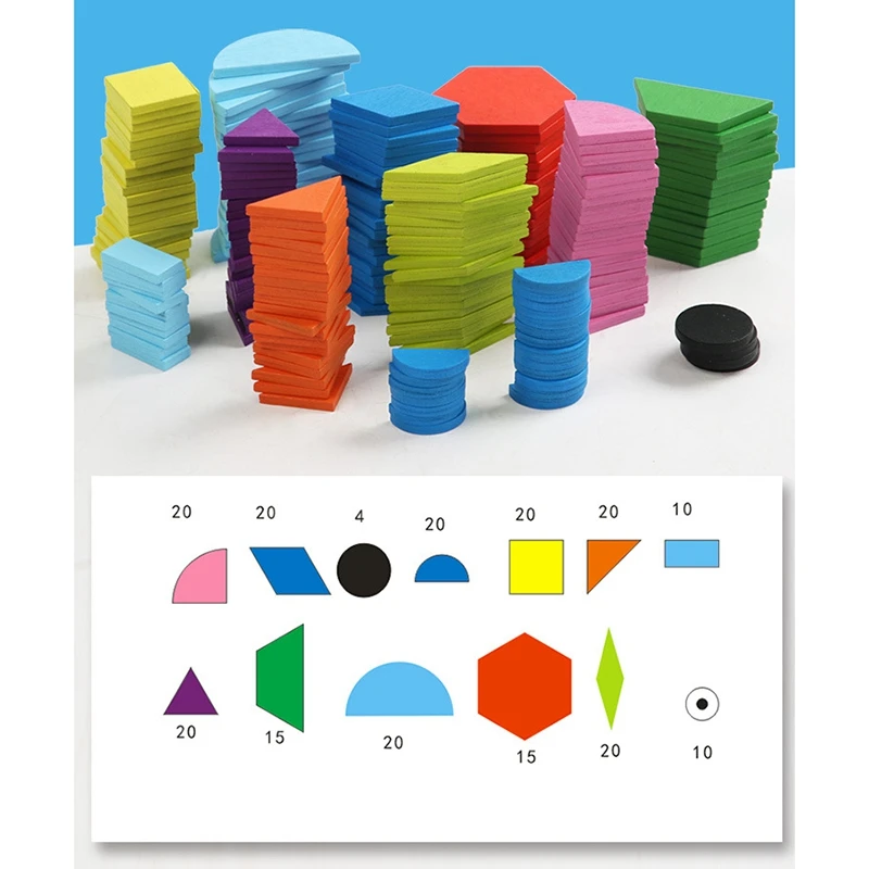 Din lemn Model Blocuri Puzzle Sortare și Stivuire Jocuri Educative pentru Copii mici Copii Băieți Fete