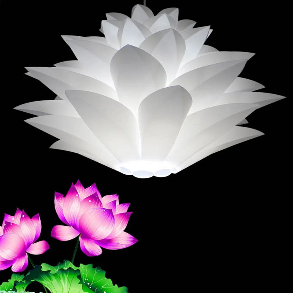 DIY Lotus Design Tavan Agățat Candelabru Lumina Formă de Lumină Plafon cu Abajur Decorativ Lumina Timp de Viață de Servire