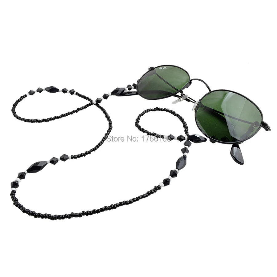 En-gros 20buc Margele Negre Ochelari ochelari de soare Spectacol Cablul de Gât Curea Șir de Link-ul Lanț Titularul 75cm