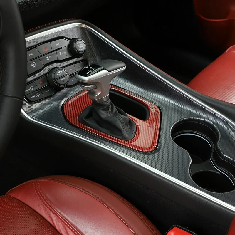 Fibra de Carbon Interior Auto Gear Shift Panoul de Decorare Acoperire Autocolant pentru Dodge Challenger-2020 Accesorii