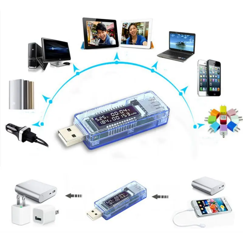Fierbinte EDAL USB Gadget-uri Mobile de Calitate USB Încărcător Mobil, Detector de Tensiune de Tensiune de Curent și de Tensiune Ampermetru Voltmetru