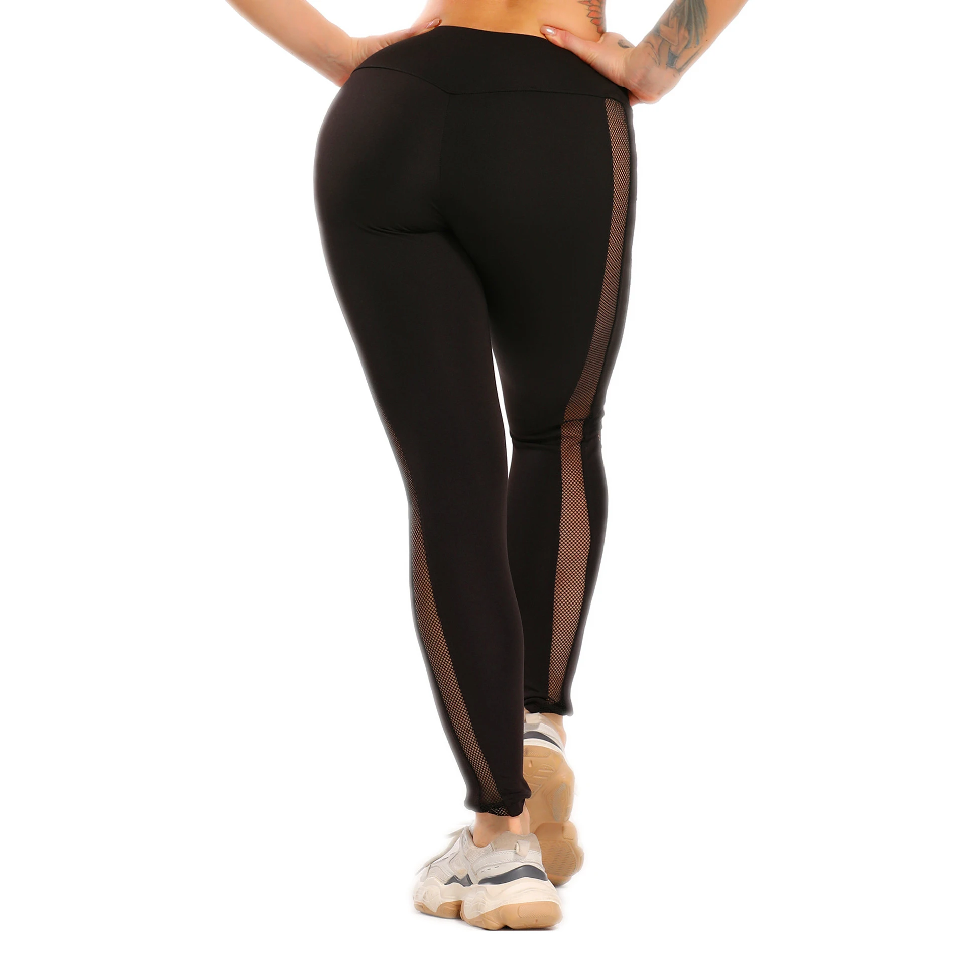 FITTOO Femei Jambiere Glezna-Lungime Plasă de Jambiere Sexy Push-Up de Fitness Slim Legging cu Talie Înaltă Leggins Sport Femei Pantaloni