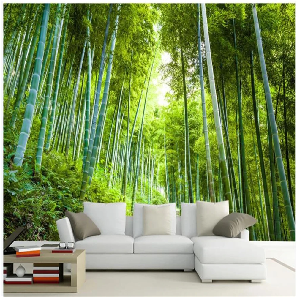 Foto picturi murale tapet Bambus imagini de fundal forest trail murală living imagini de fundal 3d