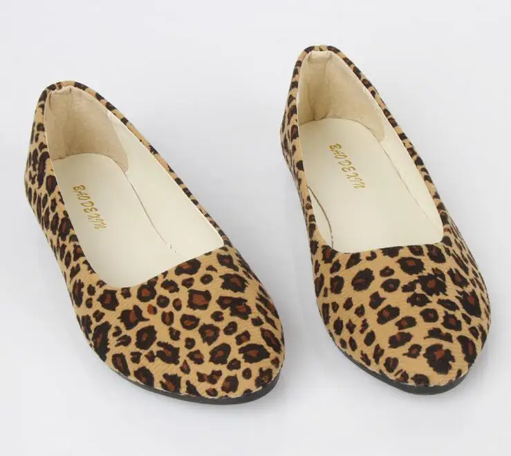 Frumos Primavara-Vara Noi Femeile de Moda Confortabil Turma Leopard Print slip-on Casual Pantofi Balerini Mocasini
