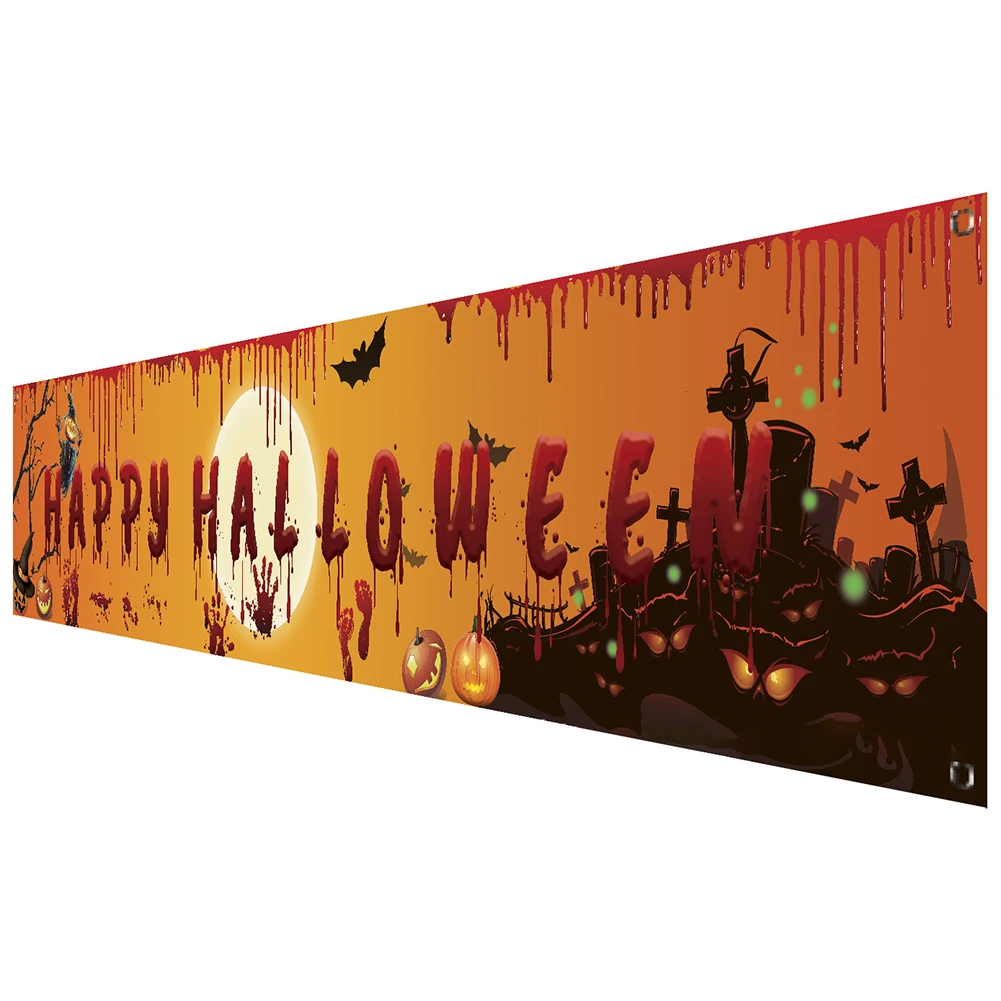 Halloween fericit Sângeroase Bat Dovleac Fantoma Partid Imprimare Fundalul Banner Agățat pe orice geam usa raft de perete Petrecere Fundal