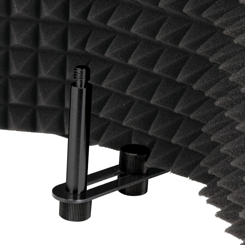 HFES Negru Pliabil Microfon Scutul de Izolare, Reglabil Studio Studio de Înregistrare Izolator de Spuma Panouri Acustice la Zgomot Absorbin