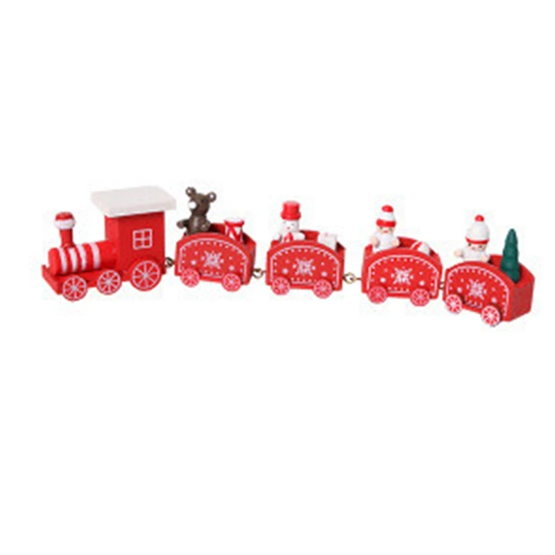 Hot XD-din Lemn de Tren de Crăciun Ornament Crăciun Decor pentru Casa lui Moș Crăciun Cadou Jucarii Meserii masa Decor de Masă de Crăciun