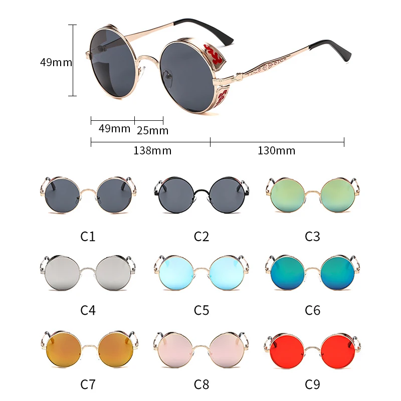 IGUETTA Moda Steampunk ochelari de Soare pentru Femei Brand Designer de Femei ochelari de soare Vintage Brand de Lux pentru Femei Ochelari 2019 UV400 IYJB585