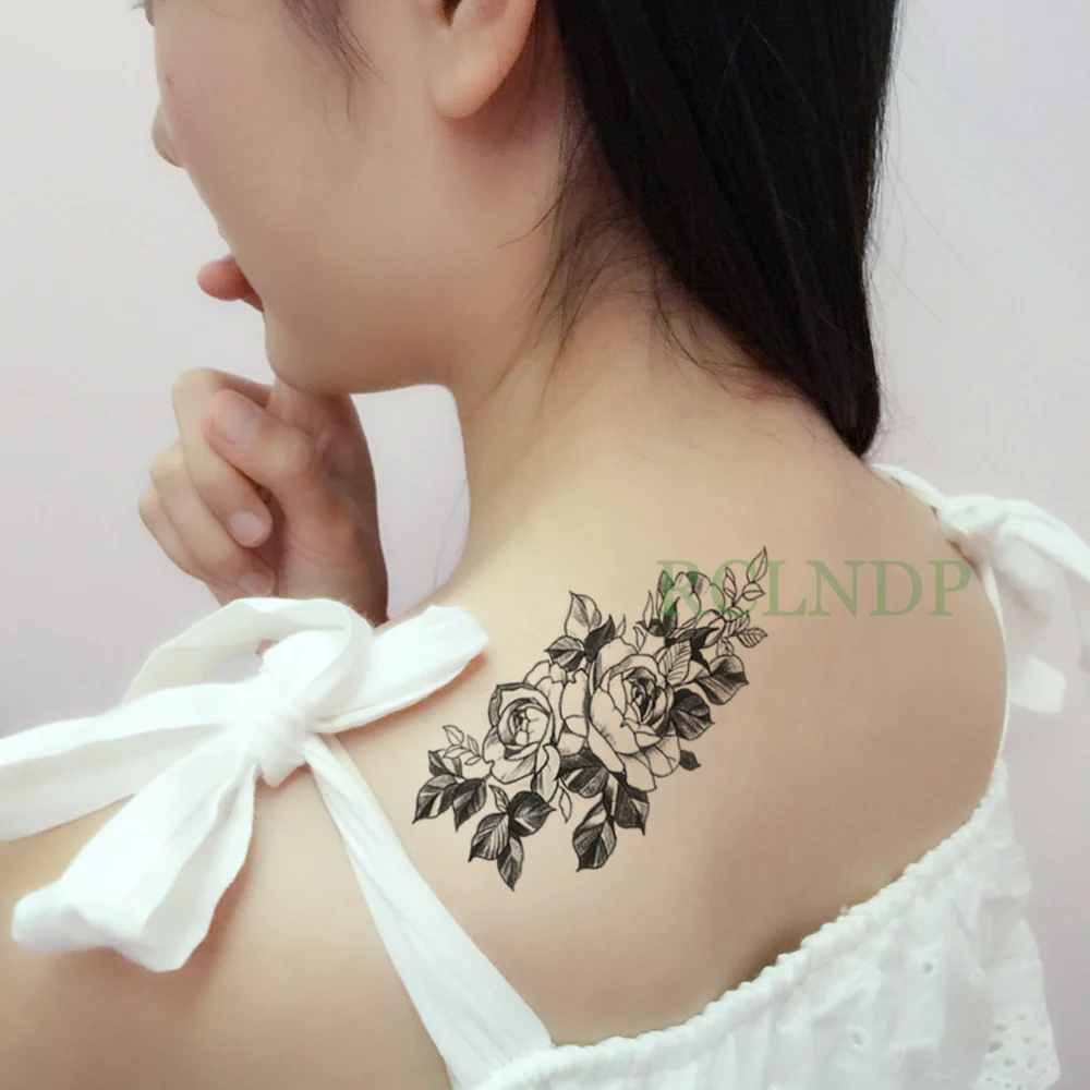 Impermeabil Tatuaj Temporar Autocolant pe corpul flori tatuaj autocolante flash tatuaj tatuaje false pentru femei fata