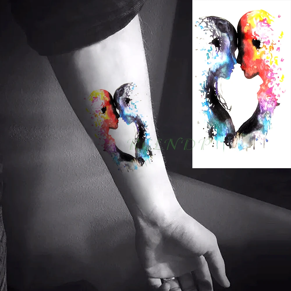 Impermeabil Tatuaj Temporar Autocolante Pictură în Ulei Fals Tatuaj Flash Tatuaj Tatouage Gât Mâna Piciorul din Spate pentru Fata Femeilor de Oameni Iubitor