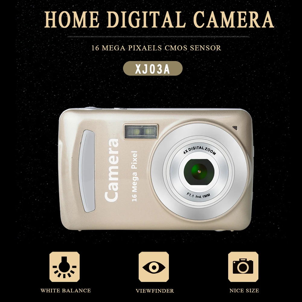 Interne Mini Cam Zoom 2.4 Inch Portabil Acasă Flash Orbitor de Înregistrare Video Anti-shake 16MP Durabil aparat de Fotografiat Digital