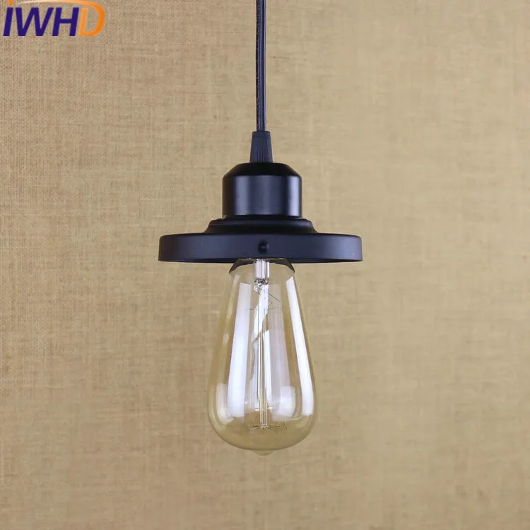 IWHD Stil American Fier Hanglamp Loft Epocă de Iluminat Industrial LED Lampă de Pandantiv Negru Bucătărie Lamparas e27 220V Pentru Decor