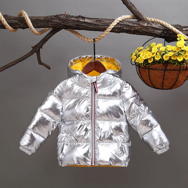 Jacheta de iarna Pentru Copii placat cu Argint Copii Băieți Casual cu Glugă În Haine Copii Geaca Uza Copii Hanorac Snowsuit Doorout 6Y