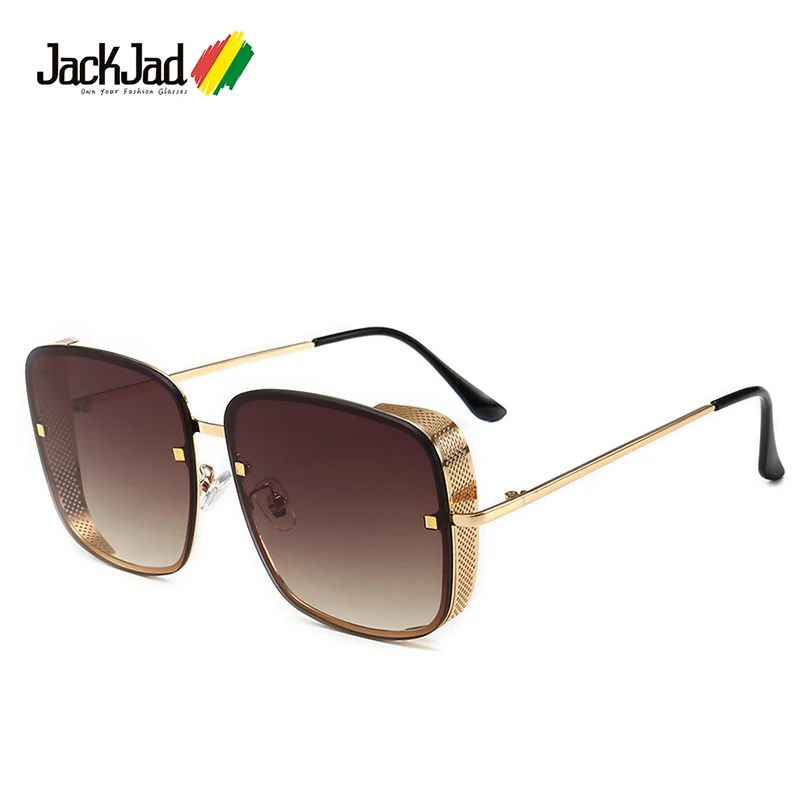 JackJad 2020 Moda Vintage Clasic Stil SteamPunk Gradient Ochelari De Soare Barbati Partea Scut Punk Ochelari De Soare Oculos De Sol 9087