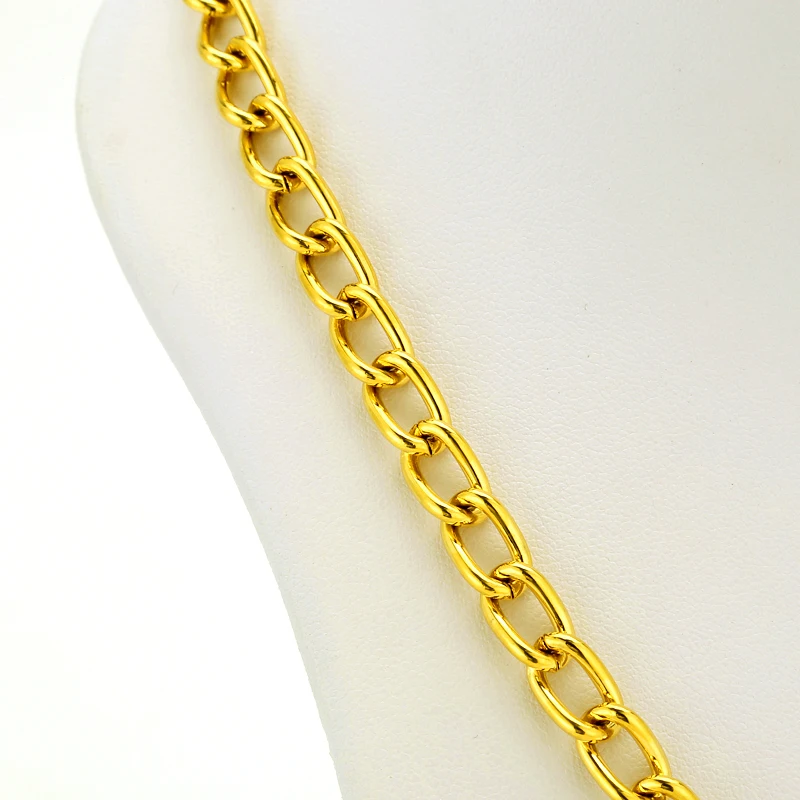 JHplated 60cm Africa de Moda Cadouri Indesata Colier Pentru Bărbați/Femei de Aur de Culoare Lanț de Link-ul de Bijuterii en-Gros Cadou