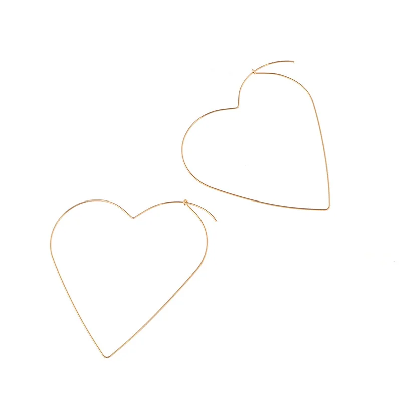 Lvytide Picătură cercei Stele și inima în formă de cercei de aur fir mare de cercei statement Ușor de bijuterii oorbellen