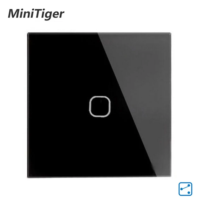 Minitiger UE 1 Banda 2 Mod de Perete de Lumină Controler Inteligent de Automatizare Acasă Touch Comutator Comutator Impermeabil și Ignifug 2 buc/pachet