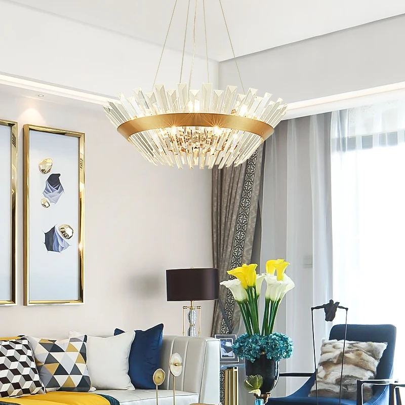 Muslan post-modern, de lux lumina candelabru living conic minimalist sala de mese personalitate ins fier Nordic cristal