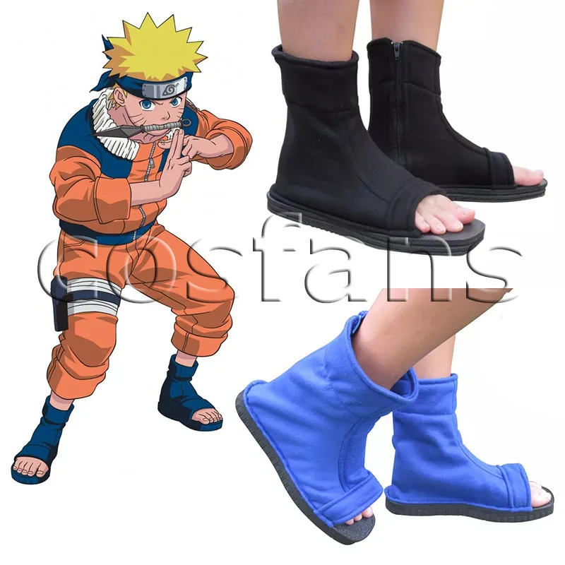 Naruto Anime Cosplay Pantofi Akatsuki Nanja Uzumaki Naruto Sakura Sasuke Negru Albastru Bumbac Moale Sandale Ninja Cizme Kakashi Pantofi