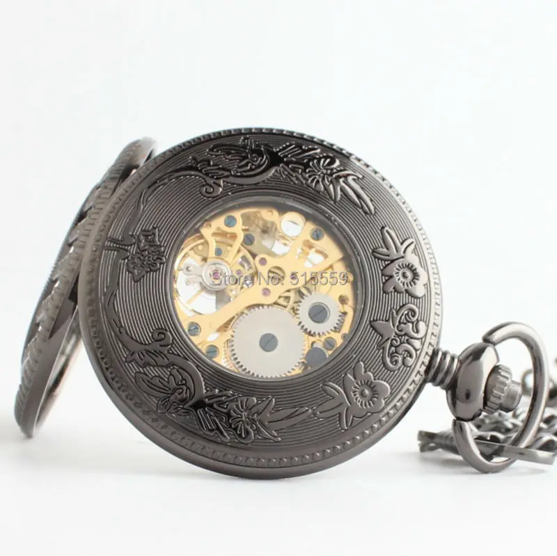 New Sosire Cadou de Ziua Tatălui Clasic Bronz cuarț Ceas de Buzunar Vintage Roman Cadran Ceas de Buzunar Gros