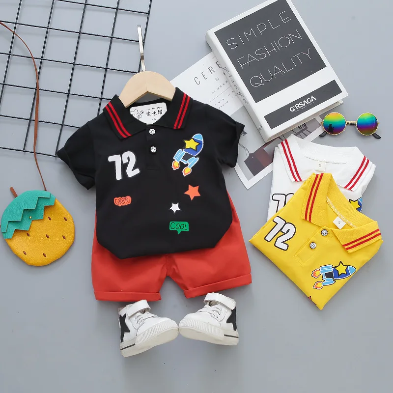 Noi de Vara pentru Copii Baieti Fete Haine Copii Bumbac Litera T-Shirt, pantaloni Scurți Carouri 2 buc/set Toddler Haine Copii Treninguri
