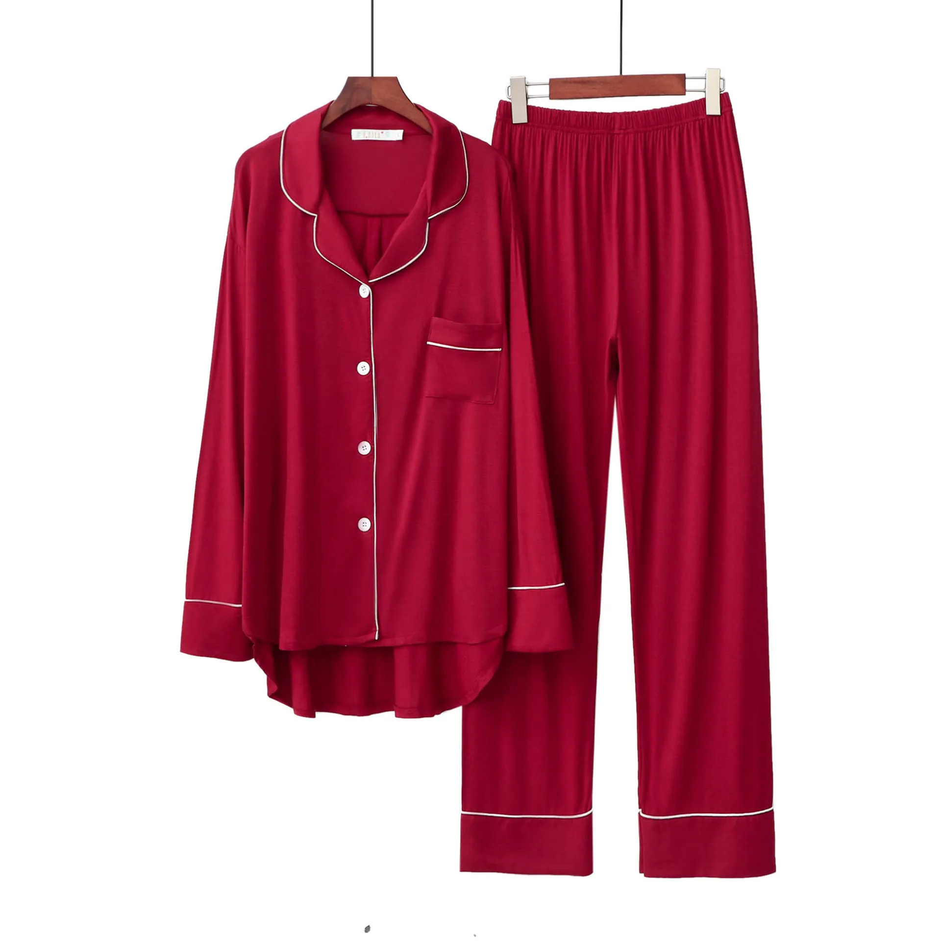 Noi Modal Casual de Vara Pijama Femei Simplu V-gât Largi Picior Pantaloni de Pijama Set de Servicii de Origine Liber Confortabil