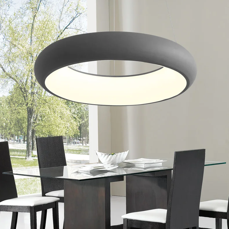 Noi modernă cu LED-uri lumini pandantiv Rotund lampă de agățat Pentru sufragerie, camera de zi Aluminiu pandantiv lampă luciu de suspendare a corpului de iluminat