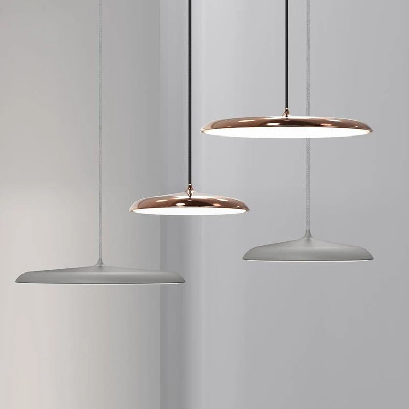 Nordic lampă Pandantiv Modern Lumina daneză Art Metal Pandantiv cu LED-uri Lampa de camera de zi Atârnă lampa de Bucatarie corp de iluminat corp de iluminat Interior