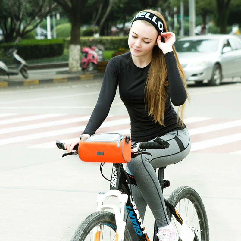 Nou Nou Rezistent La Apa Biciclete De Munte Biciclete Sac De Coșuri Atinge Ecranul Telefonului Caz Ciclism Fata Tub Saci De Ghidon