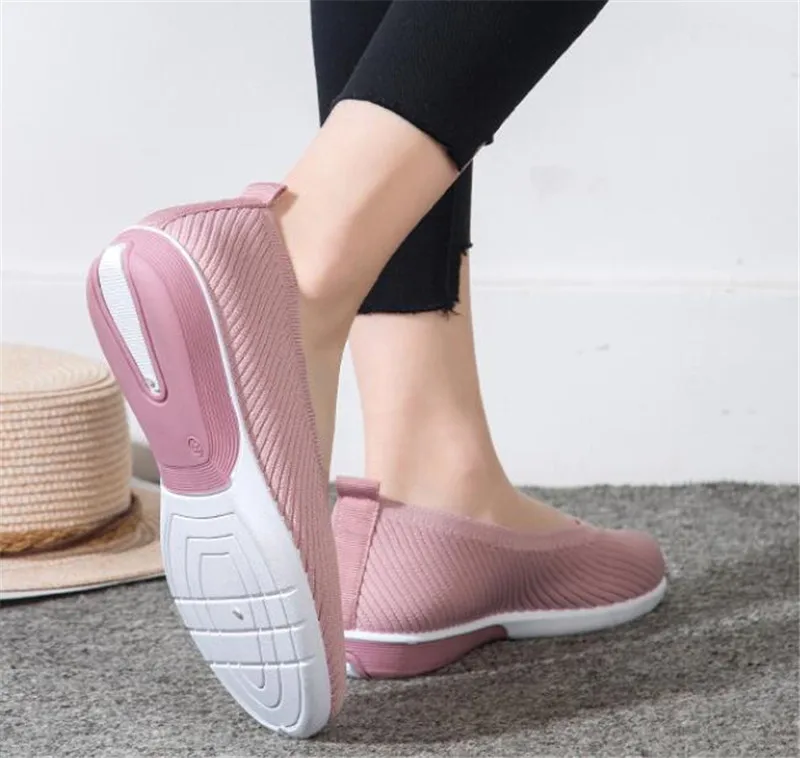 Nouă Femei pantofi de vară de Aer ochiurilor de Plasă respirabil plat pantofi casual femei superficial tricotat pantofi Confort slip-on mocasini liane