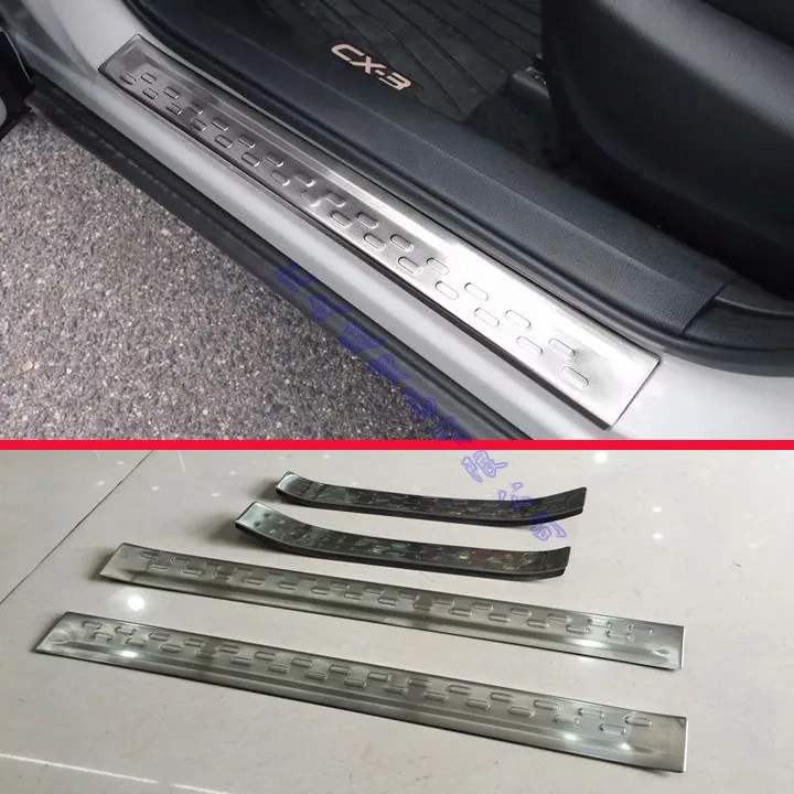 Pentru Mazda CX-3 2016 2017 2018 2019 Interior din Oțel Inoxidabil Exterior Pragului de Ușă Panou de Uzură Placa Kick Pas Garnitura Capac Protector