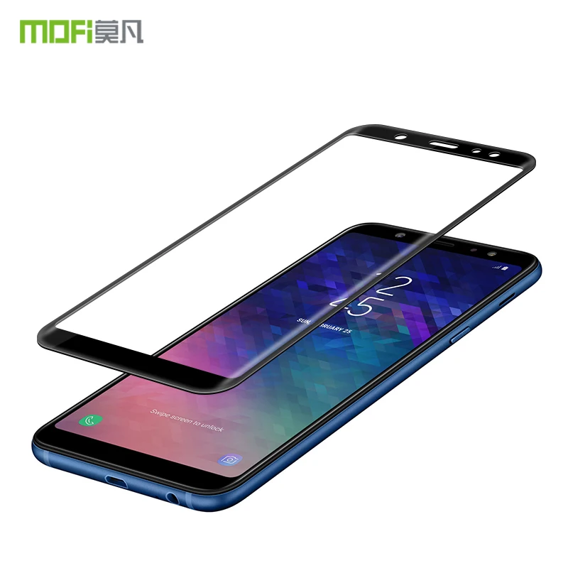 Pentru Samsung Galaxy A6 2018 MOFi 3D Fierbinte Îndoire Curbat Full Cover Temperat Pahar Ecran Protector de Film Pentru Samsung Galaxy A6 2018