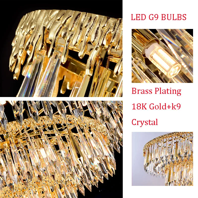 Placat cu Aur de 18K de Lux Moderne de Cristal Lampă de Perete de Iluminat Contemporan Alamă Noptieră Lampa de Perete Tranșee Lumina