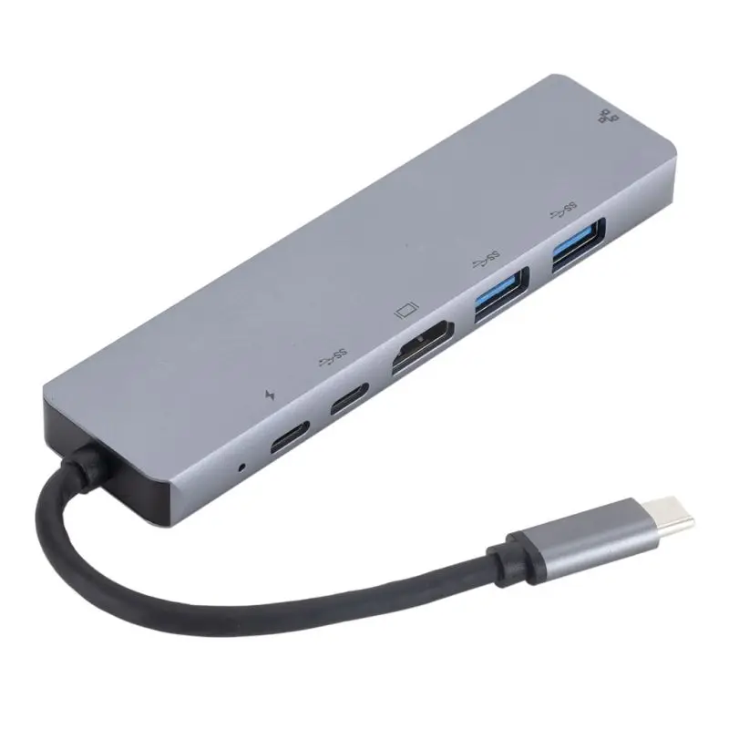 Portabil de Tip C Pentru HDMI, RJ45 6 In 1 Laptop Docking station Pentru MacBook USB3.1 Suport pentru Nintendo Hotsale