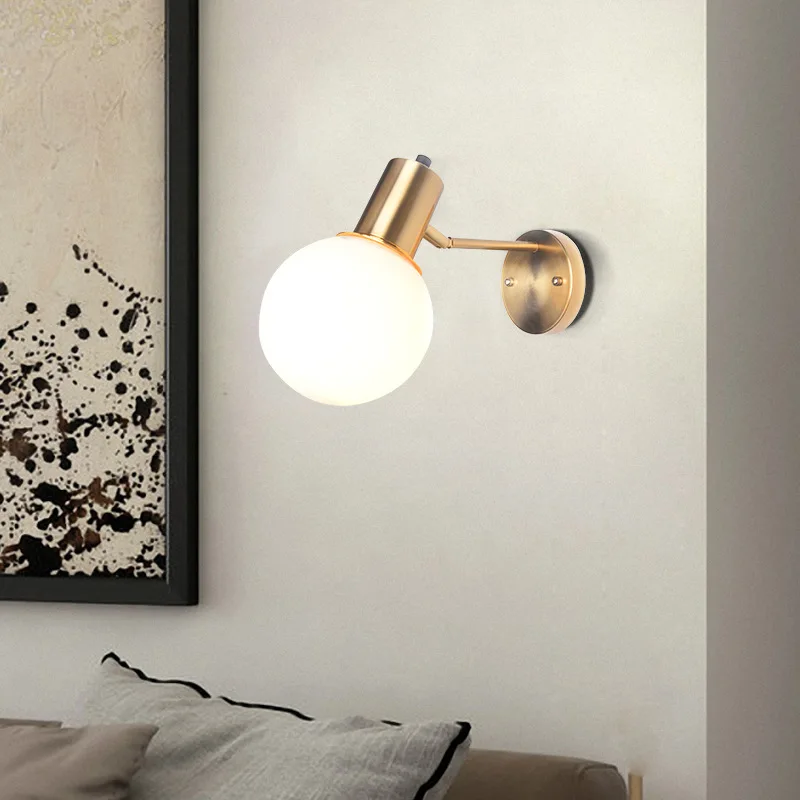Post-modern Nordic simplu de aur magic bean CONDUS living fundal lampă de perete dormitor noptieră coridor lampă de perete