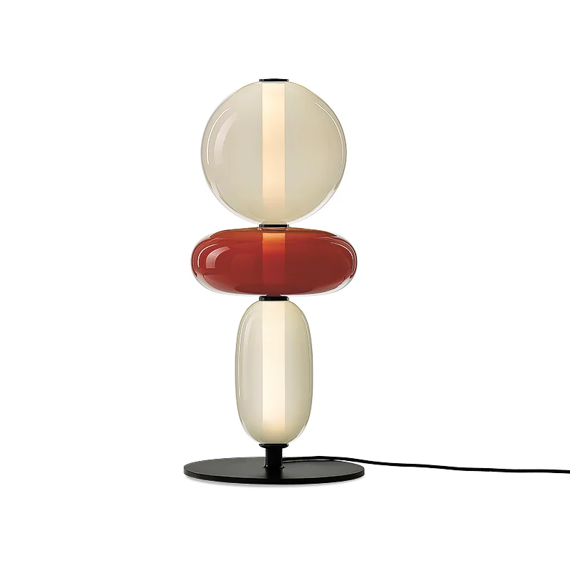 Postmodern Creative Lumină Masă de Sticlă Multicoloră Dormitor Noptieră Lampa de Birou LED Studiu în Sala de Lectură Designer de Interior, Corpuri de iluminat de Arta