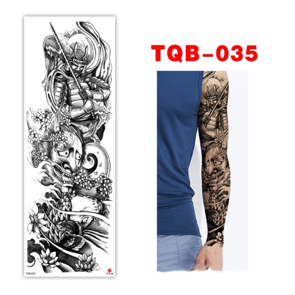 Rezistent la apa Temporar Sticke full-braț autocolant tatuaj tatuaj 480*170mm Plin de Flori Craniu Leu Dragon Vopsea de Corp Autocolant Tatuaj