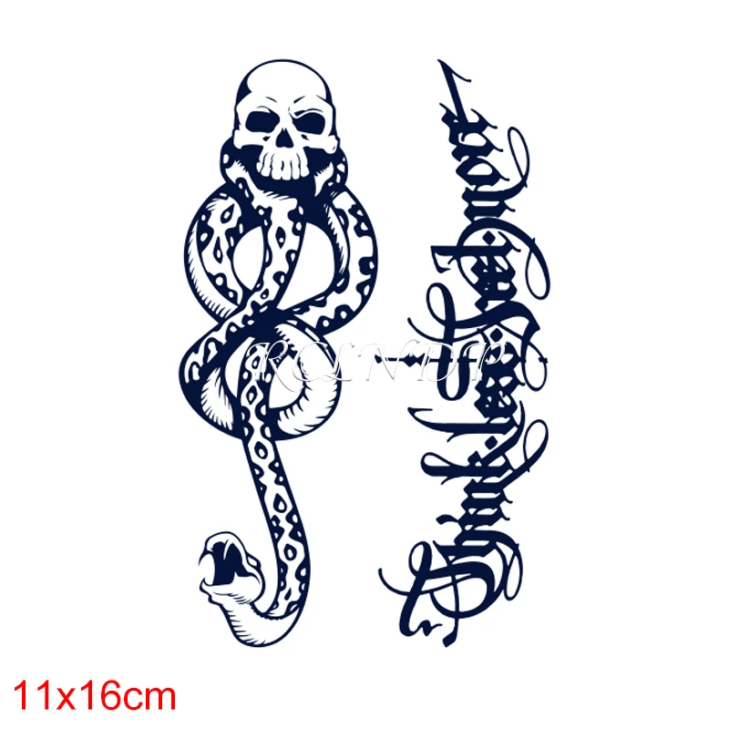 Rezistent la apa Temporar Suc de cerneală Autocolant cap de craniu corpul șarpe creative scrisoare de Fructe Gel de Lungă durată Arta Tatuaj pentru Barbati Femei