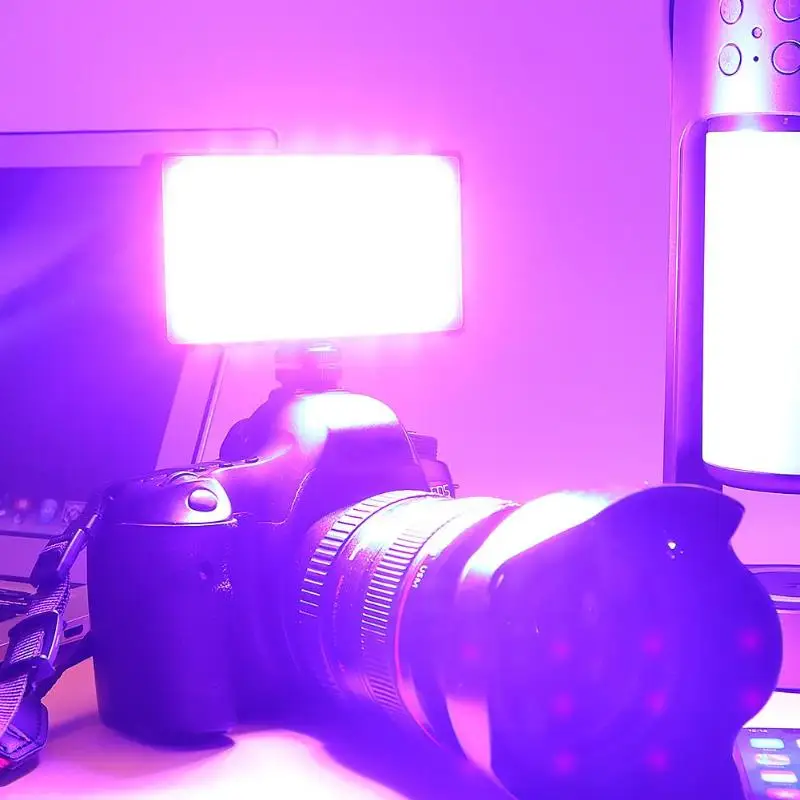RGB 360 de Culori de Lumină LED Estompat 2500K-7000K 10W Vedio Panoul de Lumina de Umplere 1/4 Șurub Adaptor Trepied Lumină Accesorii Foto