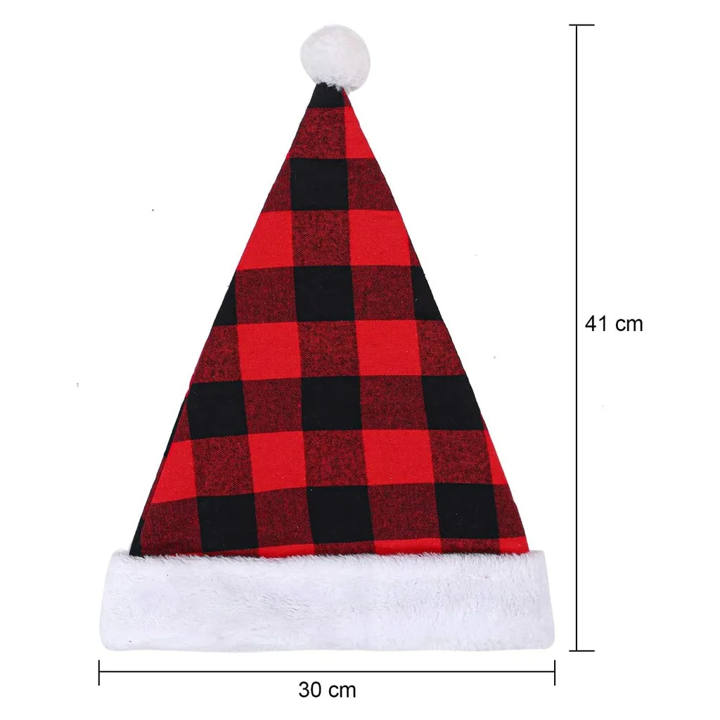 Sagace Pălării 2020 Adult De Crăciun De Iarnă De Culoare Neagră Și Roșie În Carouri, Cu Claia De Păr Pălărie De Crăciun Xmas Party Decor De Vacanță Capace