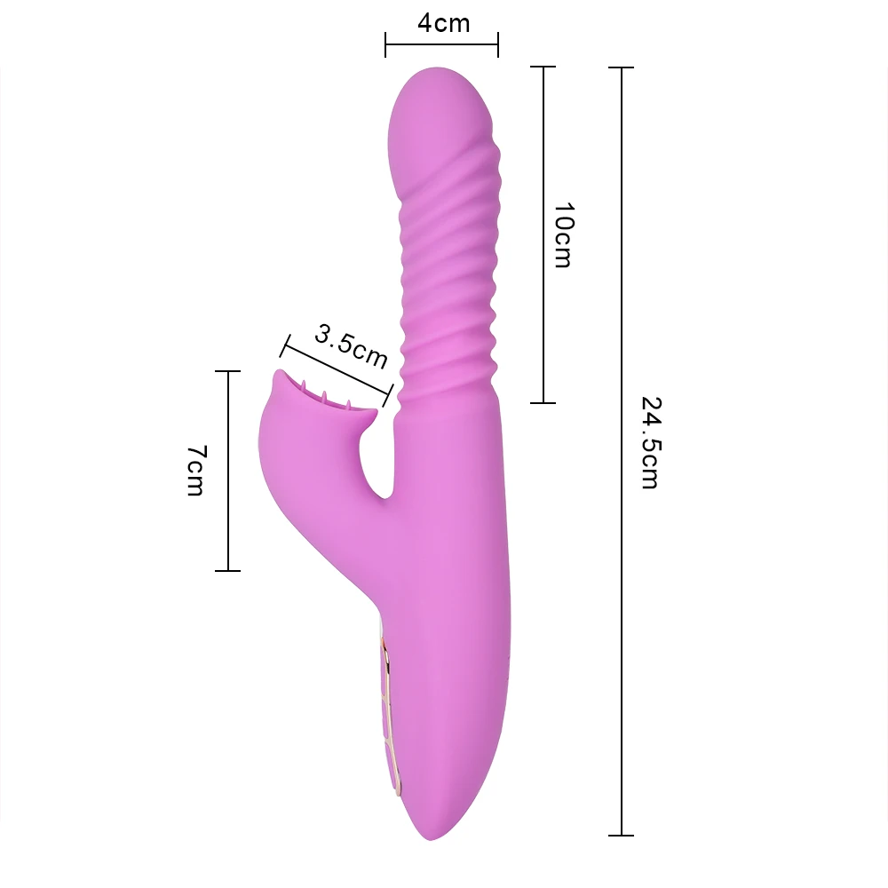 Sex de Încărcare G Spot Dildo Vibrator Oral Limba Lins Clitoris Stimulator Încălzire Vibrator Masturbare Adult Jucarii Sexuale pentru Femei