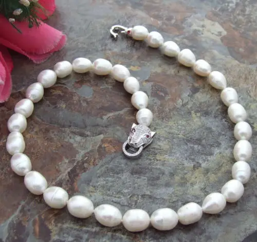 Sterling r cherry colier> Moda 11-13 mm alb natural baroc, colier de perle 18.