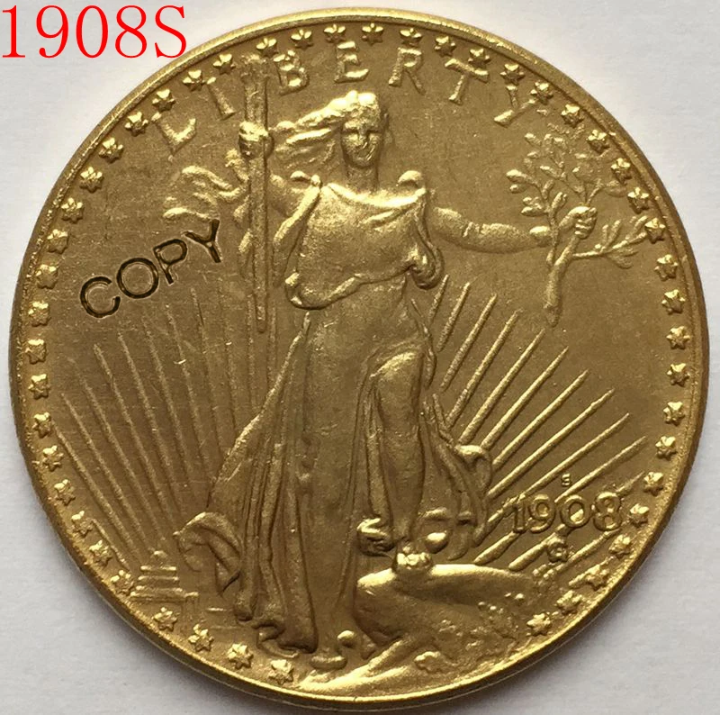 SUA 1908-S $20 St. Gaudens Monedă Copie